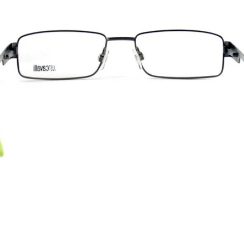 Just Cavalli Men's Black and Green Eyeglasses